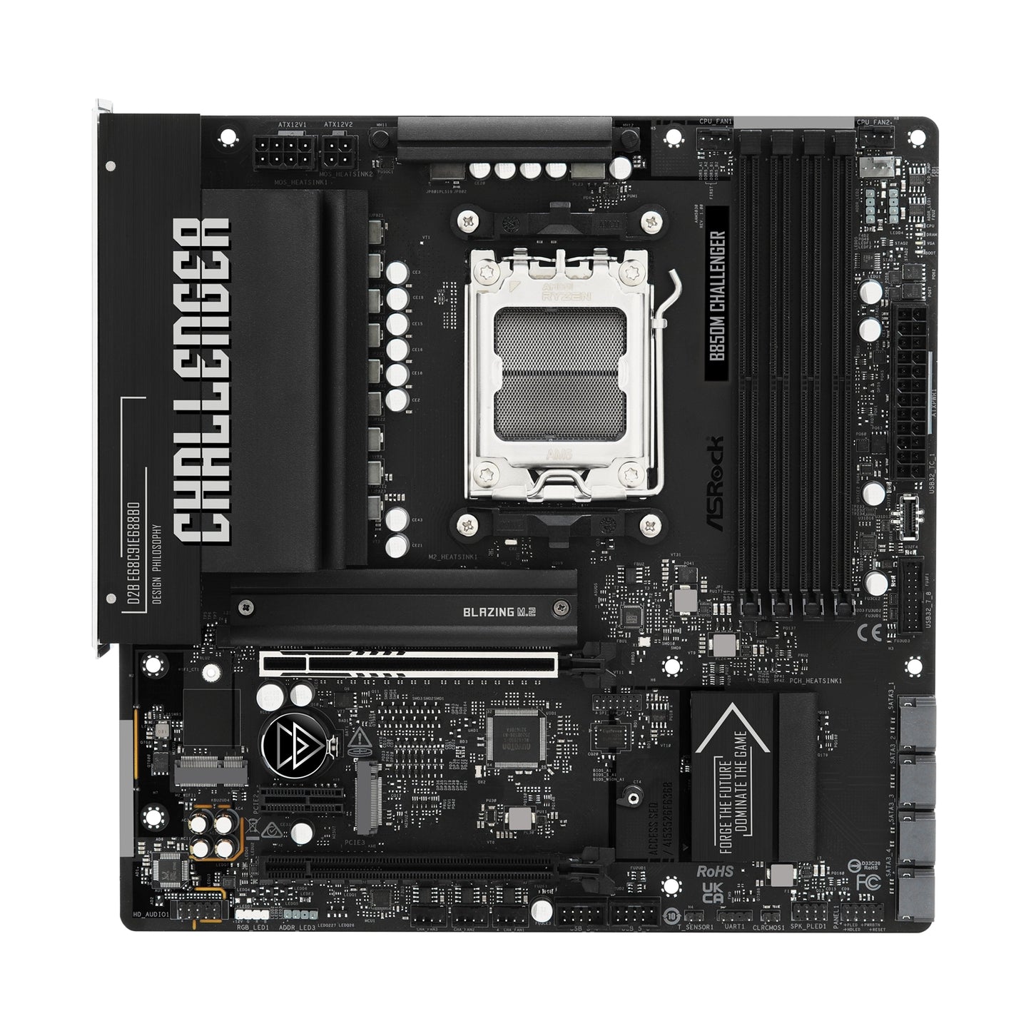 ASRock B850M Challenger AMD AM5 Socket Motherboard mATX 4xDDR5 Slot 2xM.2 Socket
