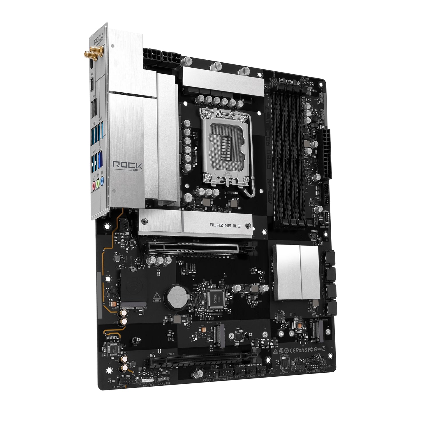 ASRock B860 Rock WiFi 7 Intel 1851 Socket Motherboard ATX 4x DDR5 Slots 3x M.2