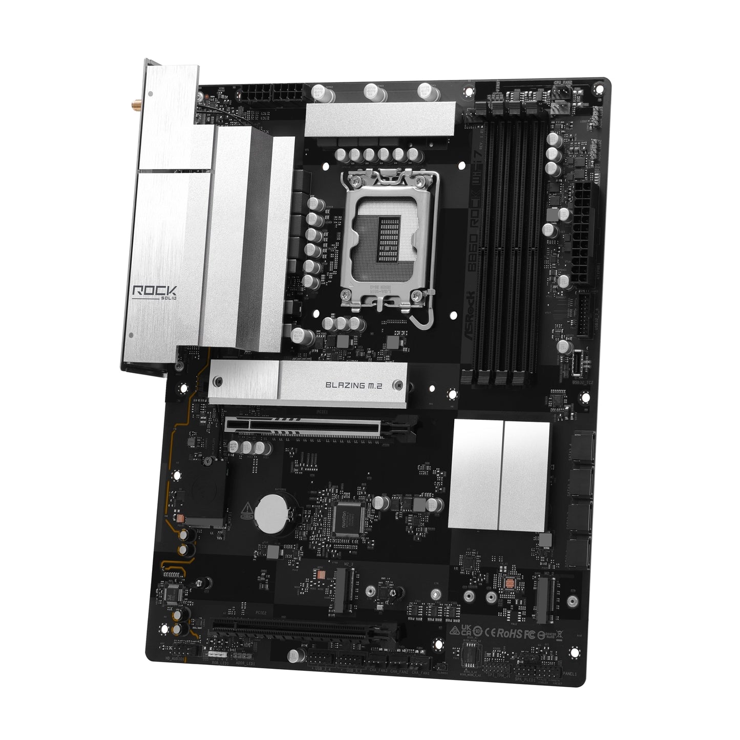 ASRock B860 Rock WiFi 7 Intel 1851 Socket Motherboard ATX 4x DDR5 Slots 3x M.2