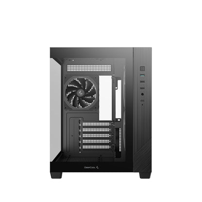DeepCool CG330 3F Dual-Chamber ITX/mATX Tower PC Case Black, 3x120mm ARGB Fans