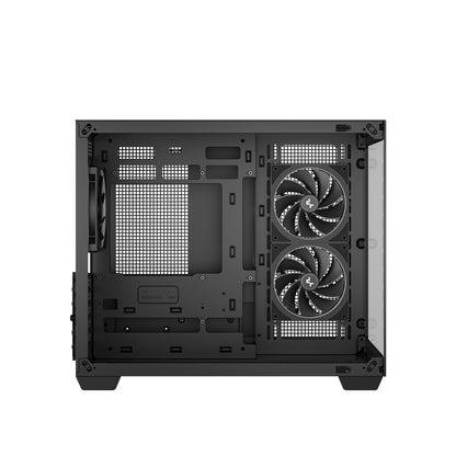 DeepCool CG330 3F Dual-Chamber ITX/mATX Tower PC Case Black, 3x120mm ARGB Fans
