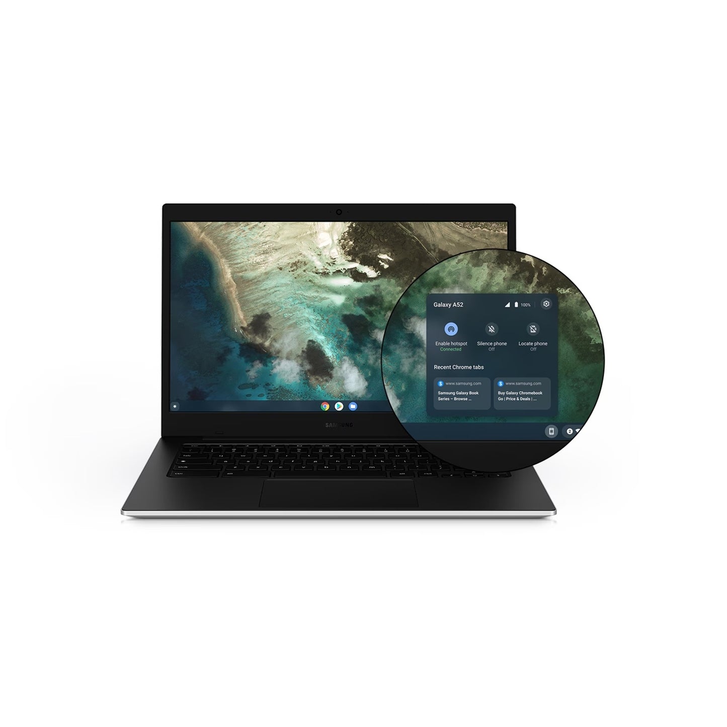 Samsung Galaxy Chromebook Go, 14 Inch HD, Intel Celeron N4500, 4GB, 64GB eMMC