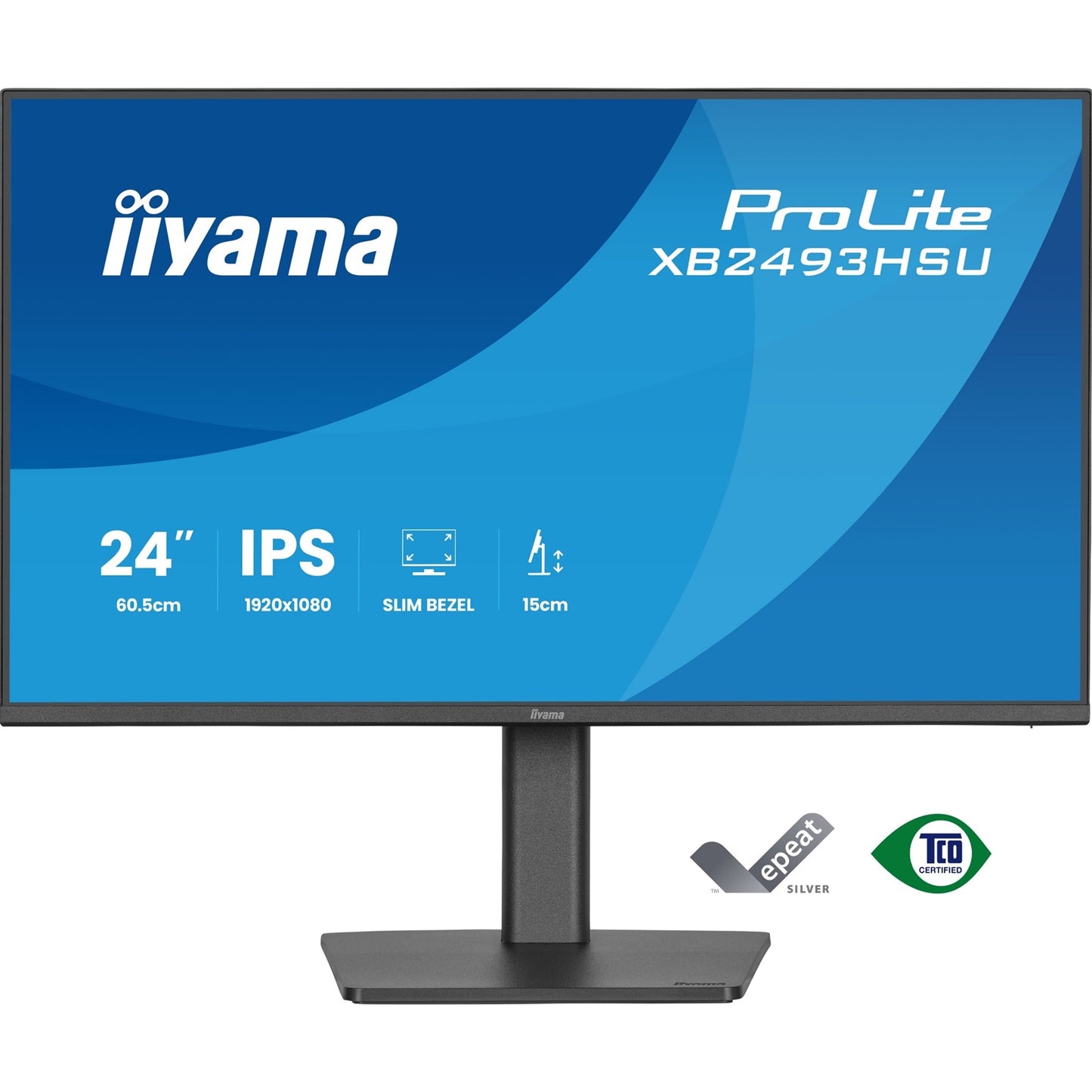 iiyama ProLite 24 Inch Monitor, FHD IPS, 120Hz, 1ms, Speakers, XB2493HSU-B1