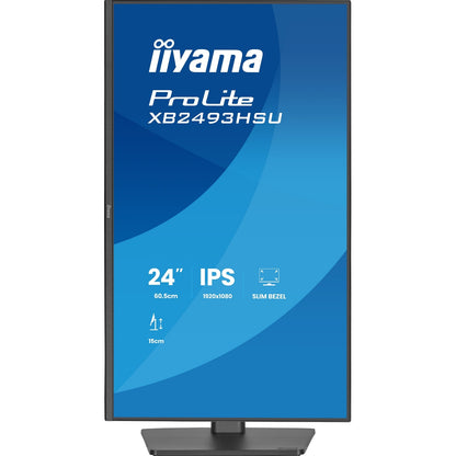 iiyama ProLite 24 Inch Monitor, FHD IPS, 120Hz, 1ms, Speakers, XB2493HSU-B1