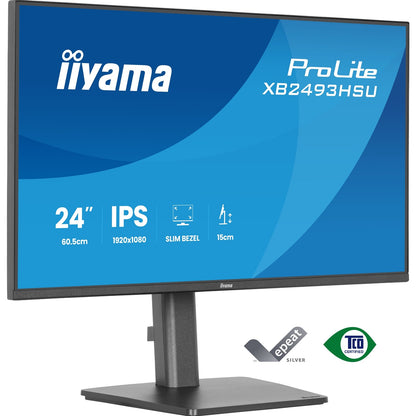 iiyama ProLite 24 Inch Monitor, FHD IPS, 120Hz, 1ms, Speakers, XB2493HSU-B1