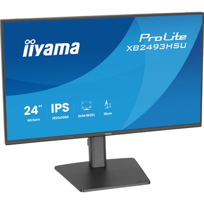 iiyama ProLite 24 Inch Monitor, FHD IPS, 120Hz, 1ms, Speakers, XB2493HSU-B1
