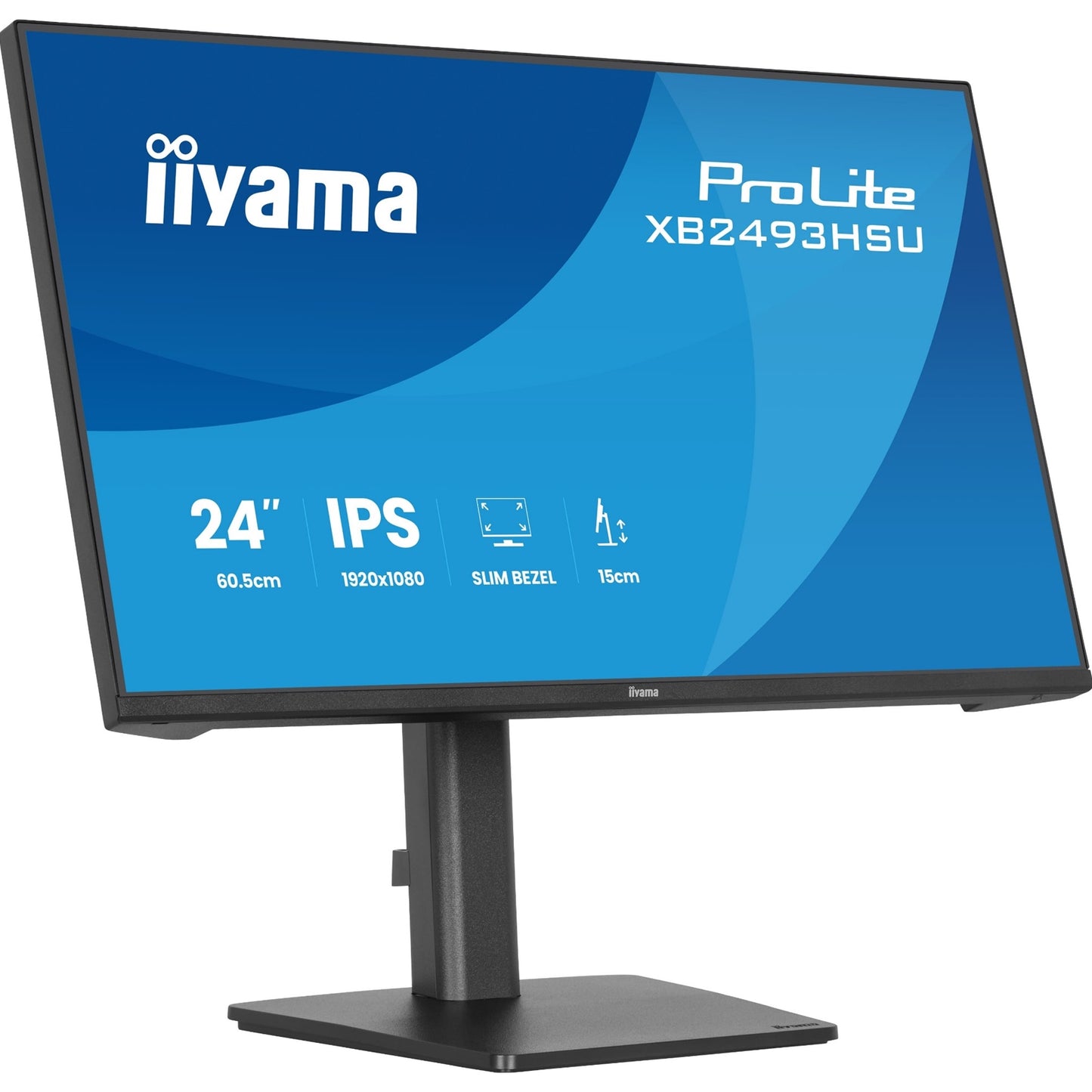iiyama ProLite 24 Inch Monitor, FHD IPS, 120Hz, 1ms, Speakers, XB2493HSU-B1