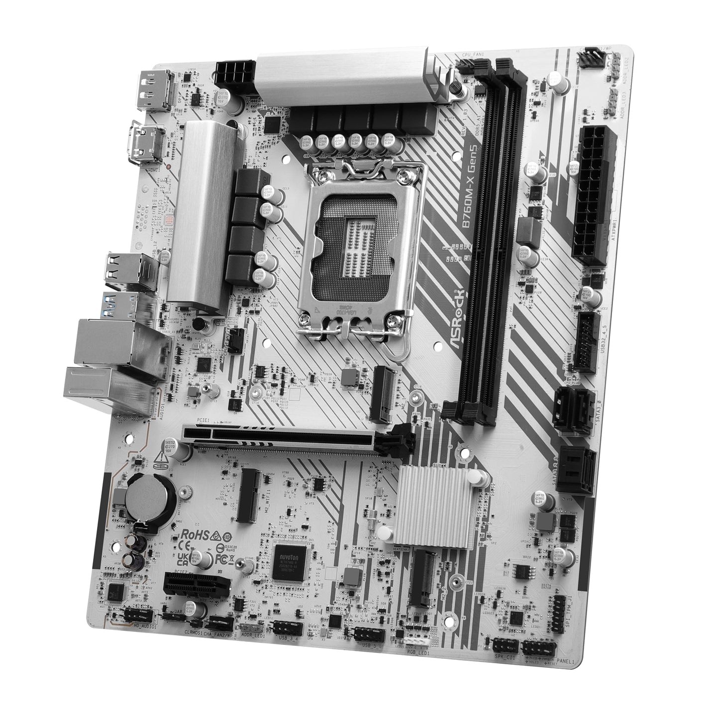 ASRock B760M-X Gen5 Motherboard, Intel 1700 Socket, Micro-ATX, DDR5, M.2, HDMI