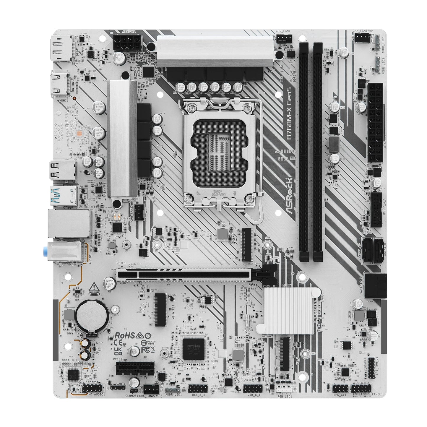 ASRock B760M-X Gen5 Motherboard, Intel 1700 Socket, Micro-ATX, DDR5, M.2, HDMI