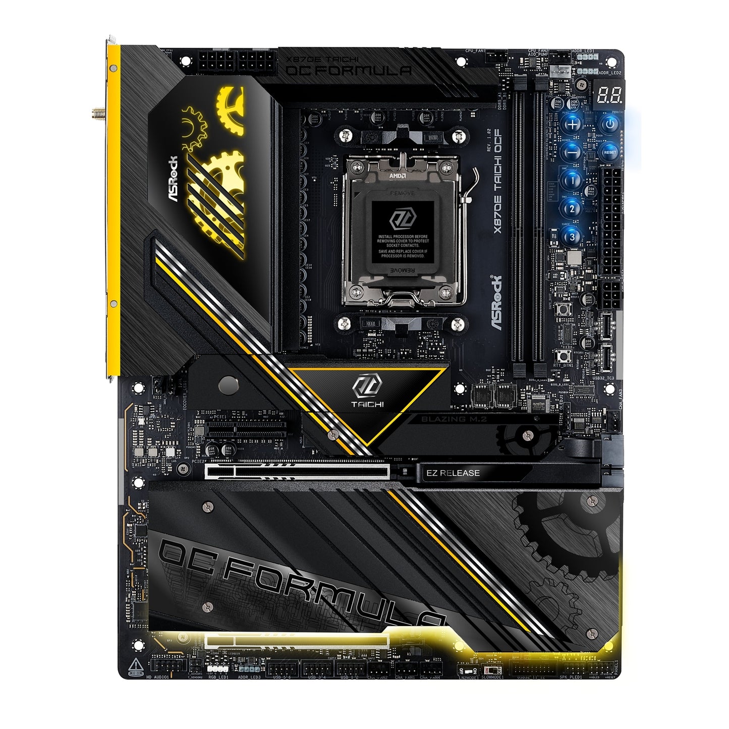 ASRock X870E TAICHI OCF AMD AM5 Socket Motherboard ATX 2xDDR5 6xM.2 Wi-Fi 7
