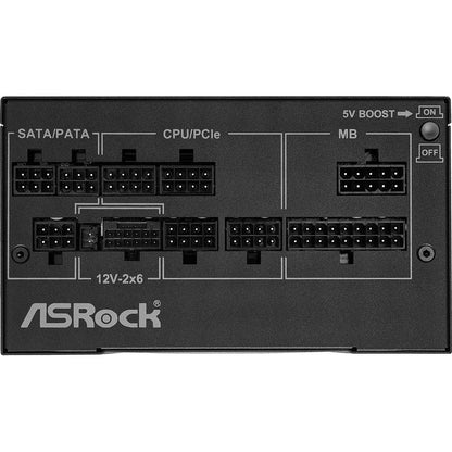 ASRock PG-750G Phantom Gaming Power Supply Unit, High Efficiency ATX 750W PSU