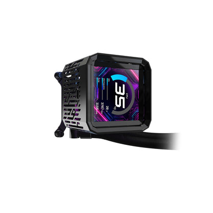ASRock Phantom Gaming 360 LCD AIO Liquid CPU Cooler - ARGB Fans, LCD Display