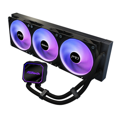ASRock Pro 360 ARGB AIO Liquid CPU Cooler - 360mm Radiator, 120mm PWM Fans, ARGB