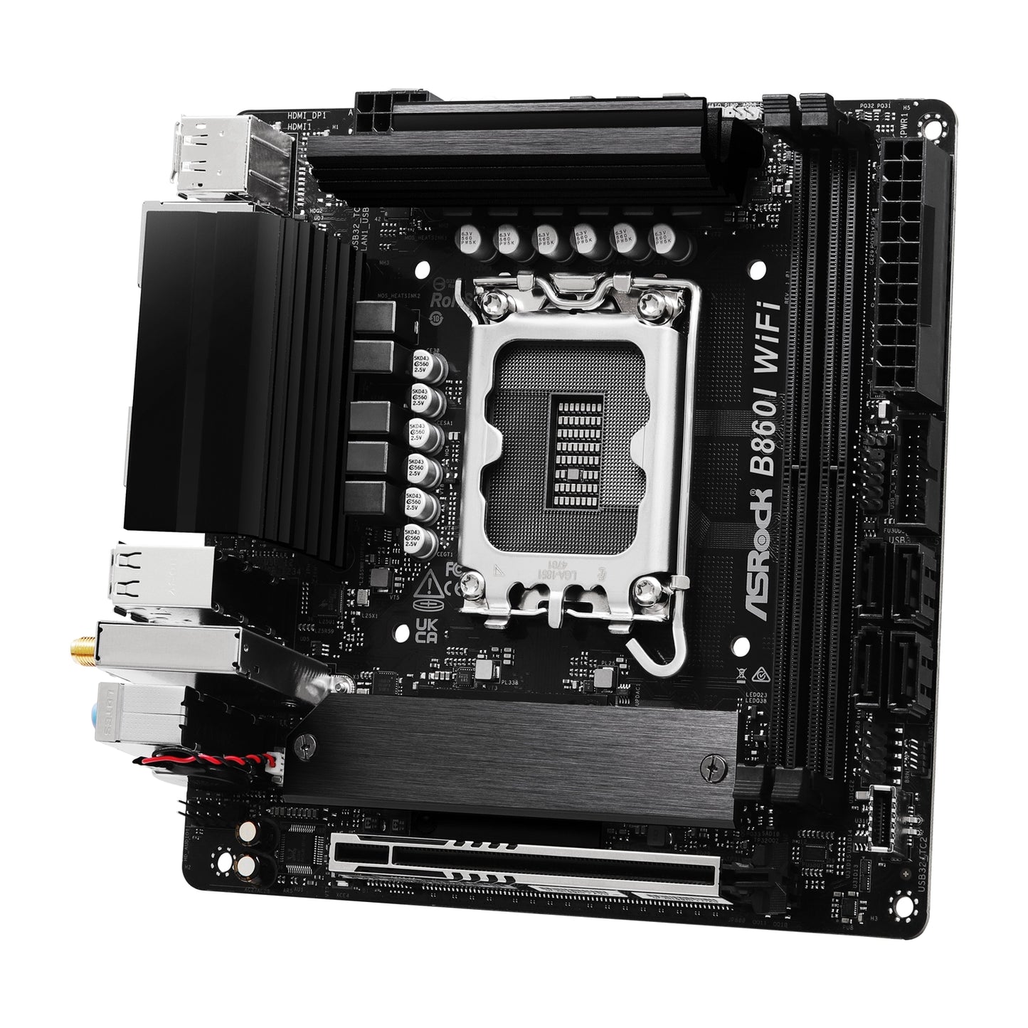 ASRock B860I WiFi Intel 1851 Socket Motherboard mITX 2x DDR5 Slots 2x M.2 Socket