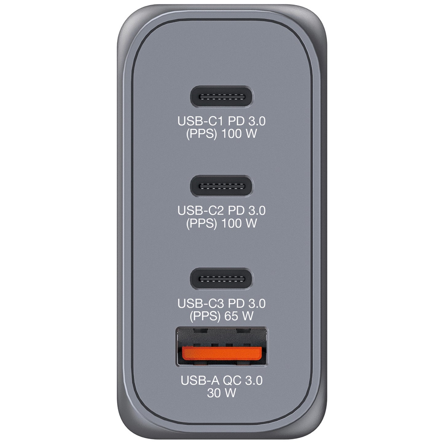 Verbatim GNC-100 GaN Charger 100W, 2x USB-C PD 100W/ USB-C PD 65W/ USB-A QC 3.0