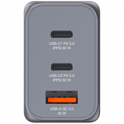 Verbatim GNC-65 GaN Charger 65W with 2x USB-C PD 65W/ 1x USB-A QC 3.0 (EU/UK/US)