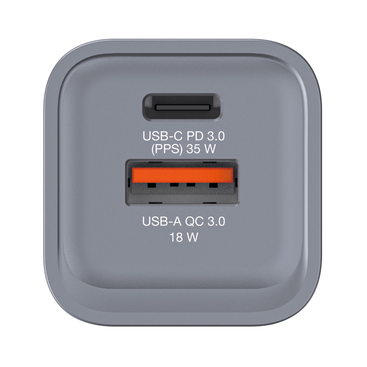Verbatim GNC-35 GaN Charger 35W with 1x USB-C PD 35W/ 1x USB-A QC 3.0 (EU/UK/US)