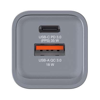 Verbatim GNC-35 GaN Charger 35W with 1x USB-C PD 35W/ 1x USB-A QC 3.0 (EU/UK/US)