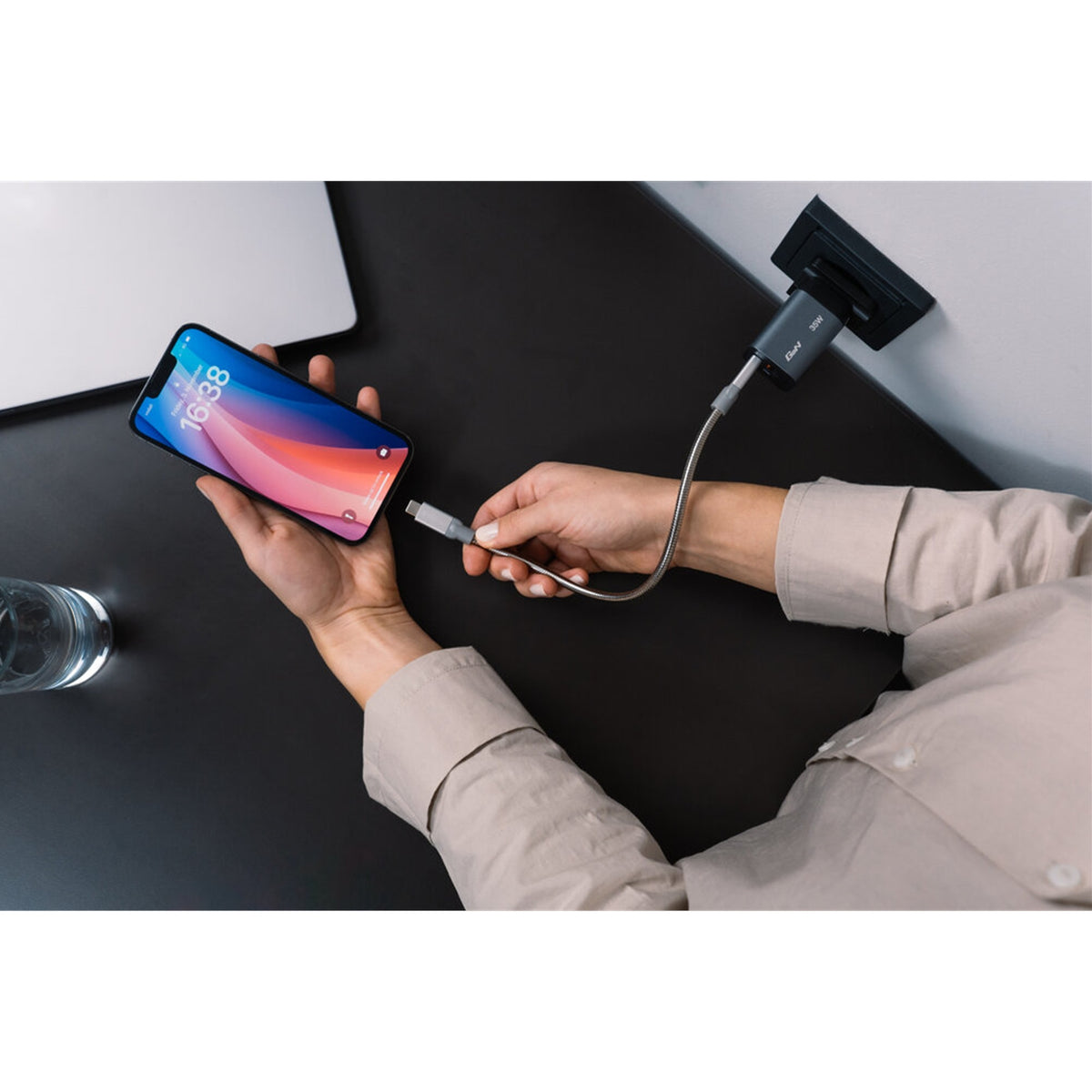 Verbatim GNC-35 GaN Charger 35W with 1x USB-C PD 35W/ 1x USB-A QC 3.0 (EU/UK/US)