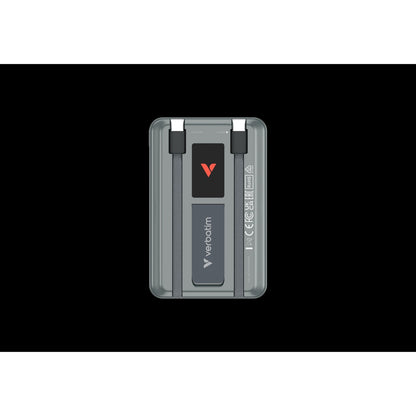 Verbatim (32272) Charge'n'Go 2C & Display MagSafe Power Bank 10000 mAh Grey