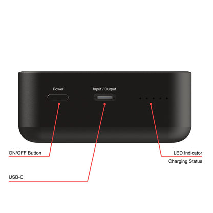 Verbatim Charge 'n' Go Power Bank Magnetic Wireless Charging 20000mAh Black
