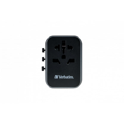 Verbatim UTA-03 Universal Travel Adapter, USB-C PD 30W & QC 3/ 2xUSB-C/ 2xUSB-A