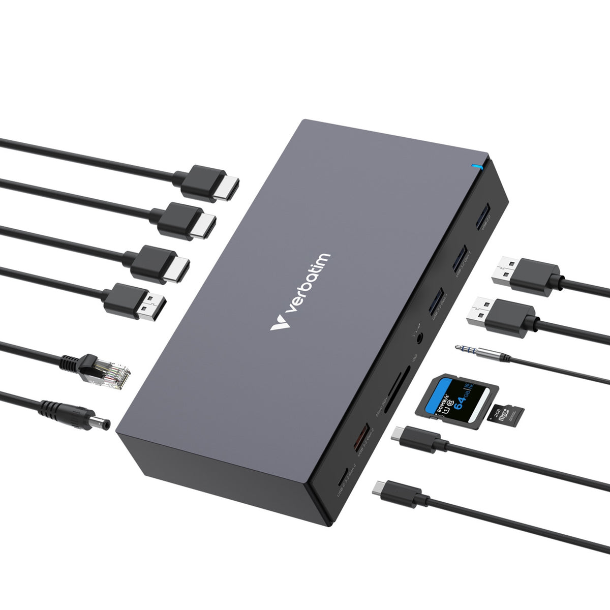 Verbatim (32172) USB-C PRO Docking Station 17 Port CDS-17