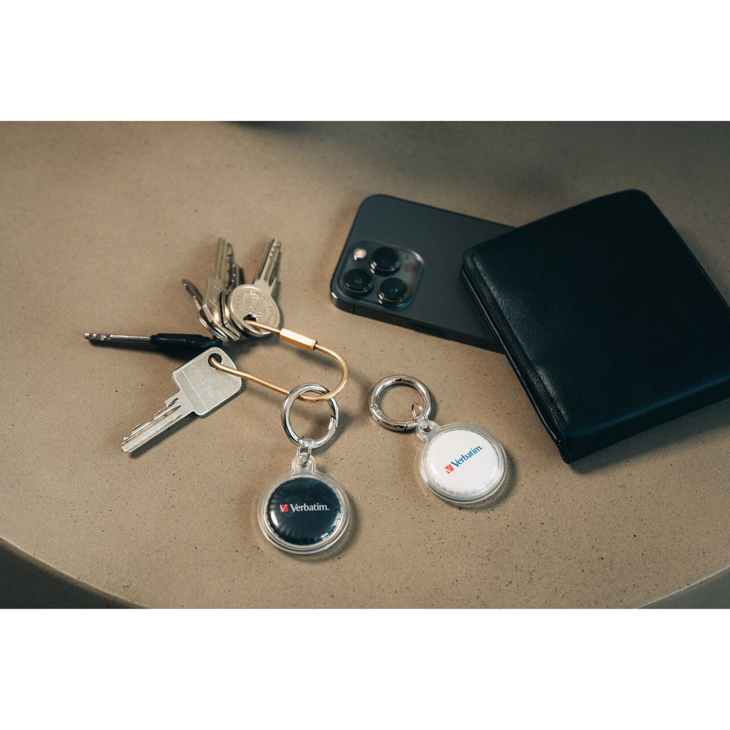 Verbatim MYFC-02BW My Finder Coin Bluetooth Item Finder 2 pack Black / White