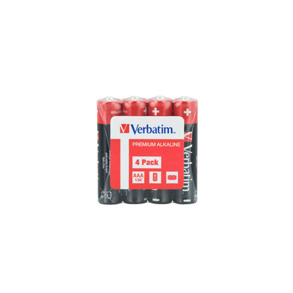 Verbatim (49500) AAA Battery Alkaline 4 Pack Shrink Wrap
