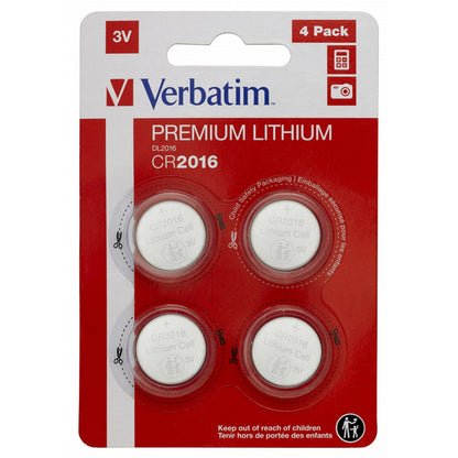 Verbatim (49531) CR2016 Battery Lithium 3V 4 Pack