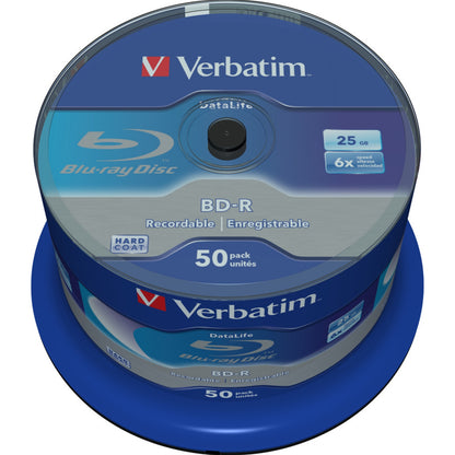 Verbatim (43838) BD-R SL Datalife 25GB 6X 50 Pack Spindle No ID