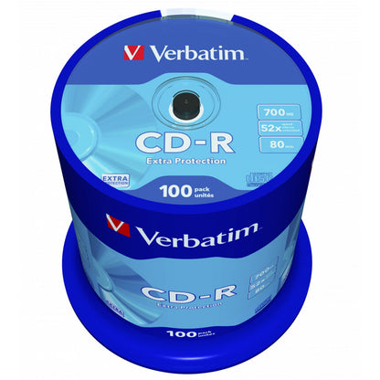 Verbatim (43411) CD-R 52X 700MB 100 Pack Spindle Datalife Plus