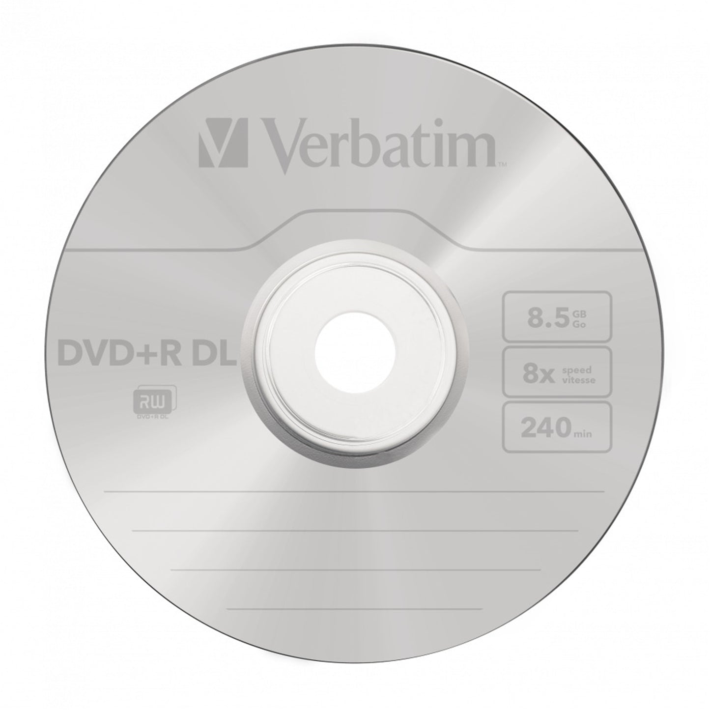Verbatim (43666) DVD+R Double Layer 8.5GB 8X Matt Silver 10 Pack Spindle