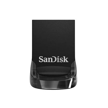 SanDisk Ultra Fit USB Flash Drive, 32GB, USB 3.1, Black, Pack of 3