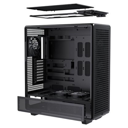 Antec 900 Full Tower PC Case, Tempered Glass Side Panel, E-ATX/ATX Support Black