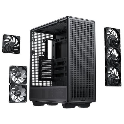 Antec 900 Full Tower PC Case, Tempered Glass Side Panel, E-ATX/ATX Support Black