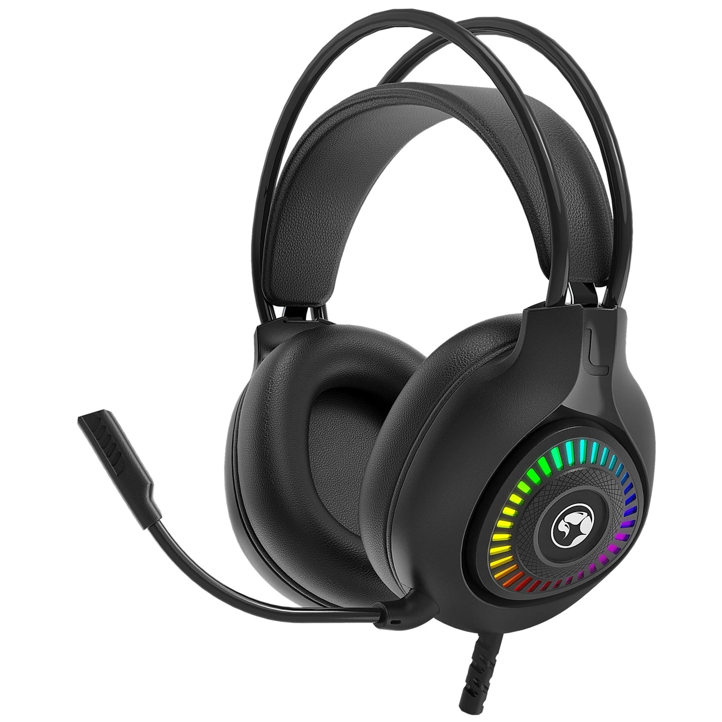 Marvo H8325 Akari 40 USB 2.0 Wired Gaming RGB Headset (Black)