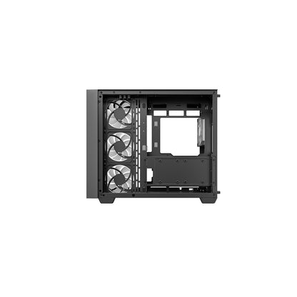 DeepCool CG530U 4F Case, Mid-Tower, 2x USB 3.0, Glass, ITX/Micro ATX/ATX, Black