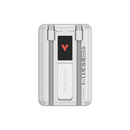 Verbatim (32273) Charge'n'Go 2C & Display MagSafe Power Bank 10000 mAh Silver