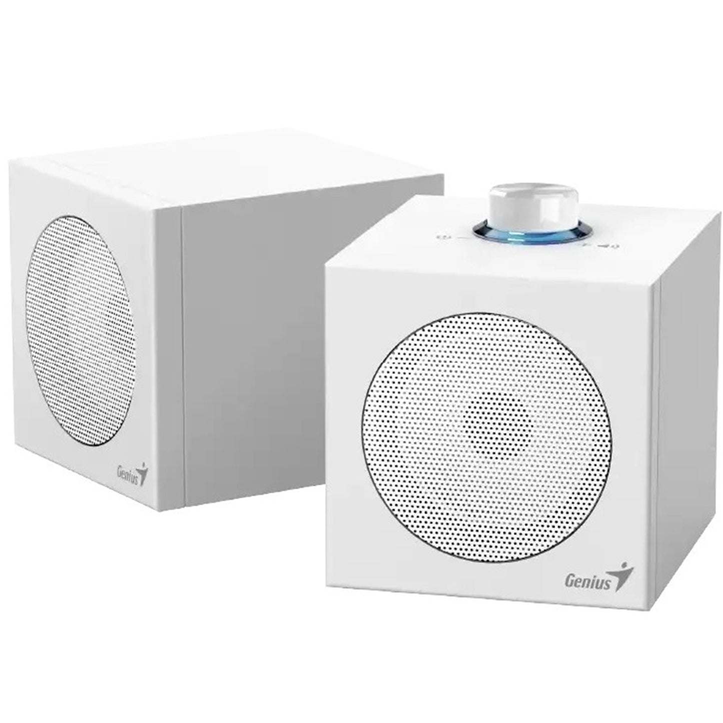 Genius SP-HF300U USB Audio Speakers, 4W, USB-A & USB-C Connectivity, White