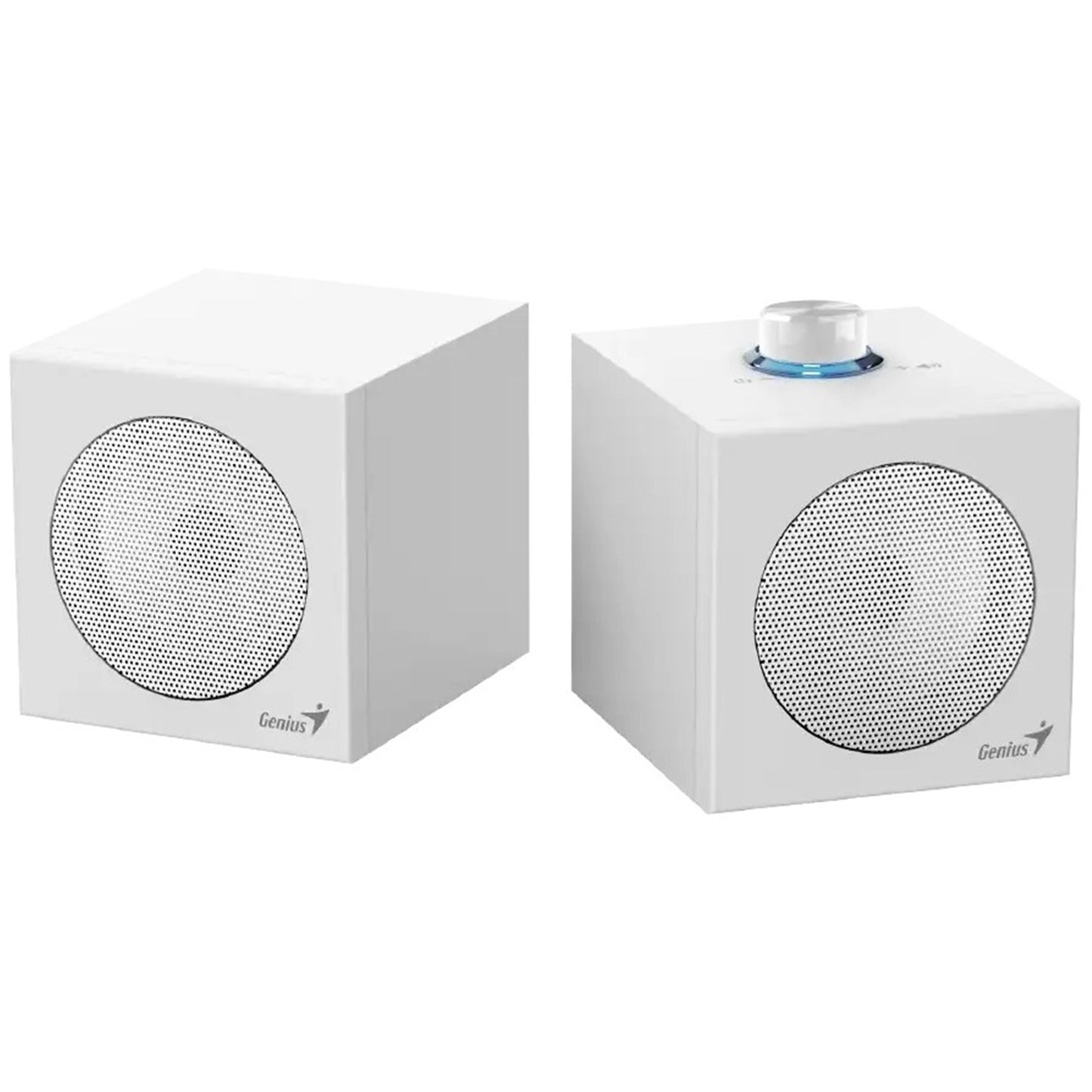 Genius SP-HF300U USB Audio Speakers, 4W, USB-A & USB-C Connectivity, White