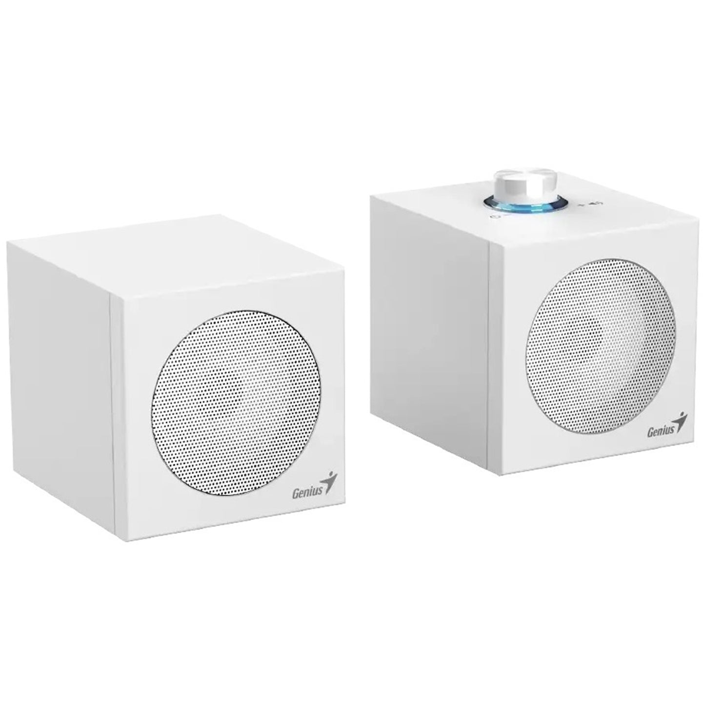 Genius SP-HF300U USB Audio Speakers, 4W, USB-A & USB-C Connectivity, White