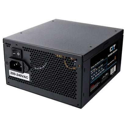 CiT 600W ATX Power Supply Unit, 120mm Silent Fan, PCIe, SATA & Molex Connectors