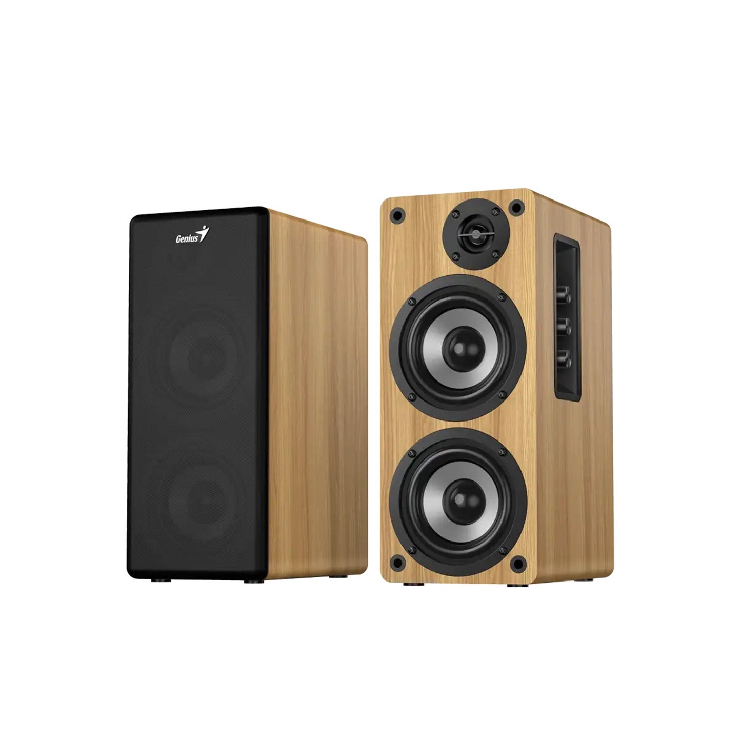 Genius SP-HF1220BT Wood Bluetooth Speakers, 45W, Bluetooth & 3.5mm Connectivity