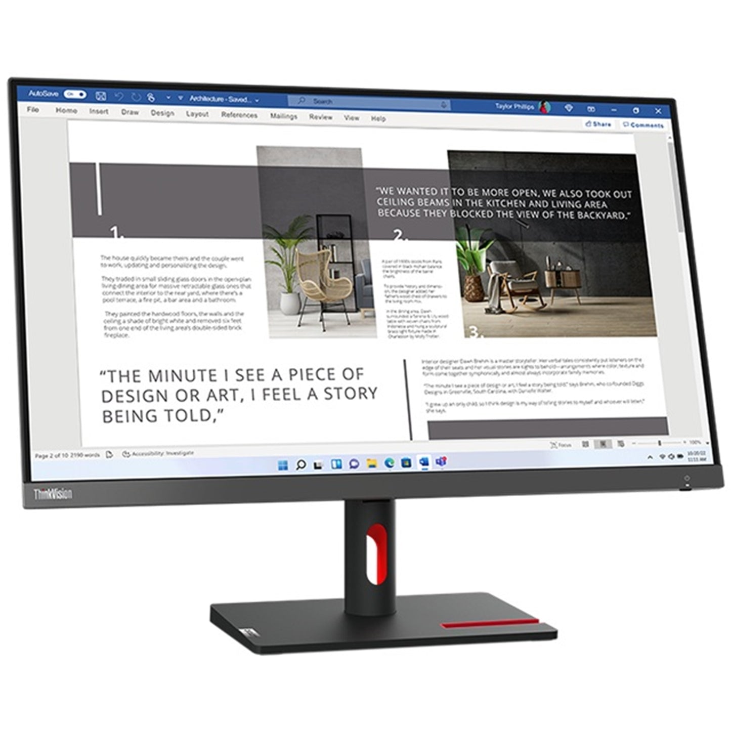Lenovo ThinkVision S27i-30 27 Inch FHD WLED Monitor, 100Hz, 4ms, Tilt Adjustable