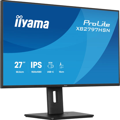 iiyama PROLITE 27 Inch Monitor XB2797HSN-B1 - Black, FHD, 100Hz, 1ms, Speakers