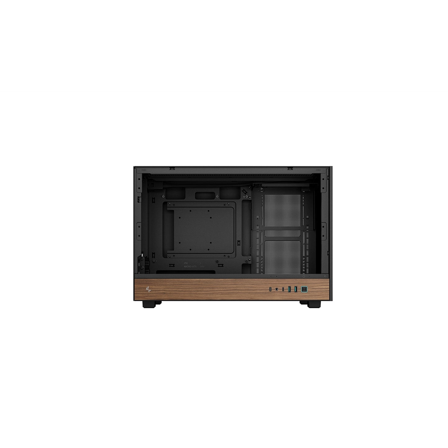 DeepCool CH260 Micro-ATX Mini Tower Gaming PC Case - Wood, Tempered Glass, Black
