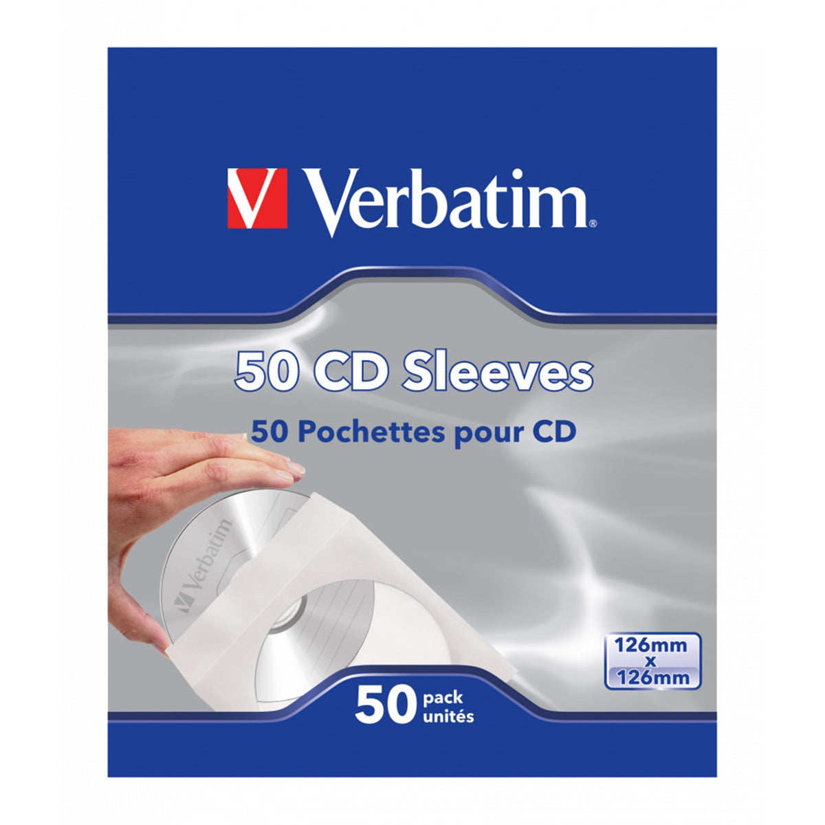 Verbatim CD-DVD Paper Sleeves - 50 Pack
