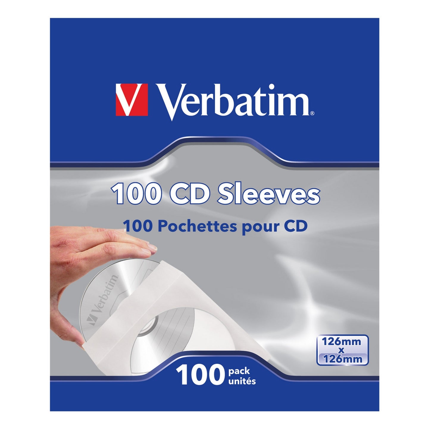 Verbatim CD Paper Sleeves - 100 Pack