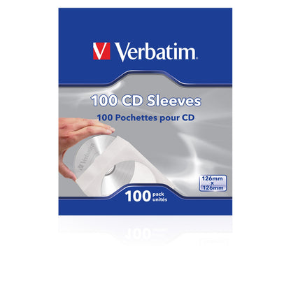 Verbatim CD Paper Sleeves - 100 Pack